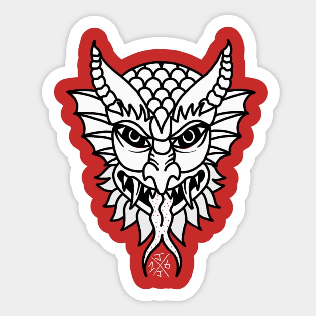 Traditional Devil Sticker by Jewbacca